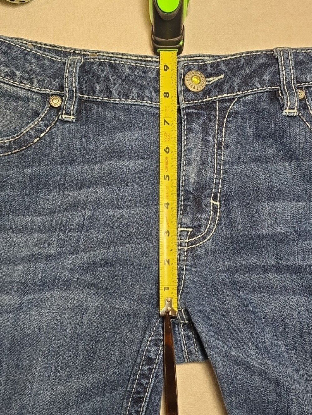 Harley-Davidson Blue Boot Cut Jeans with Wing Embroidery - Picture 7 of 13
